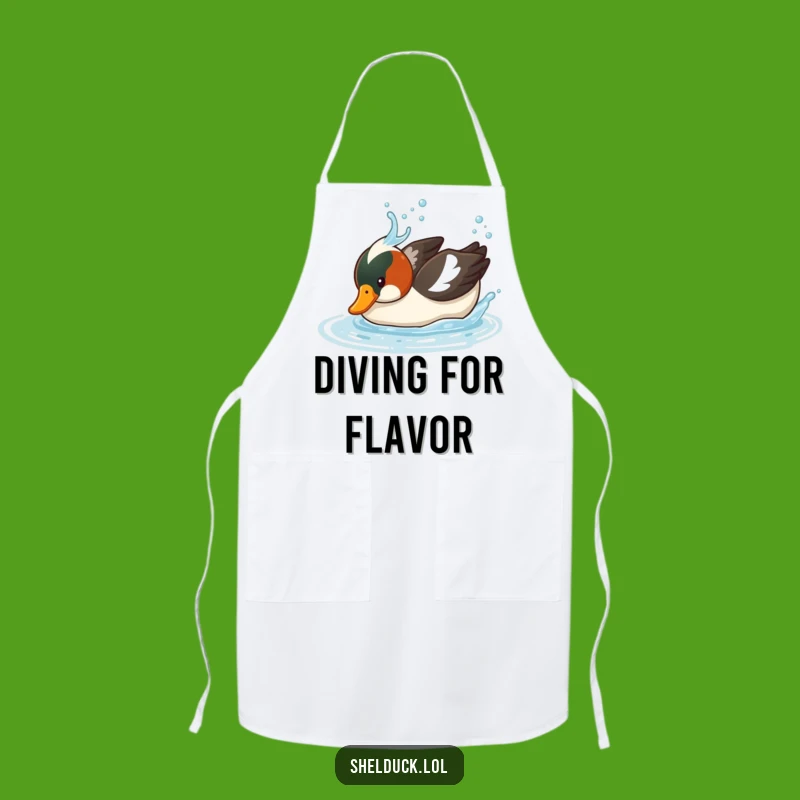 Funny Shelduck Diving Apron - Kitchen Splash Humor for Chefs Gift