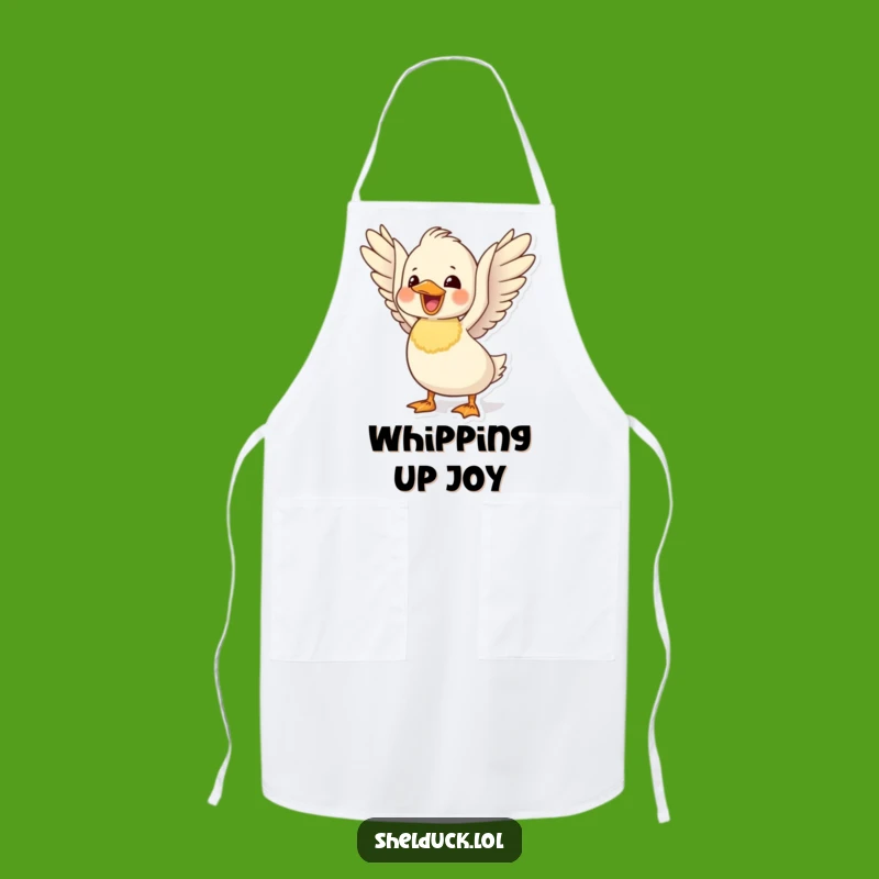 Funny Delighted Shelduck Apron: Flapping Wings Bird Chef's Gift