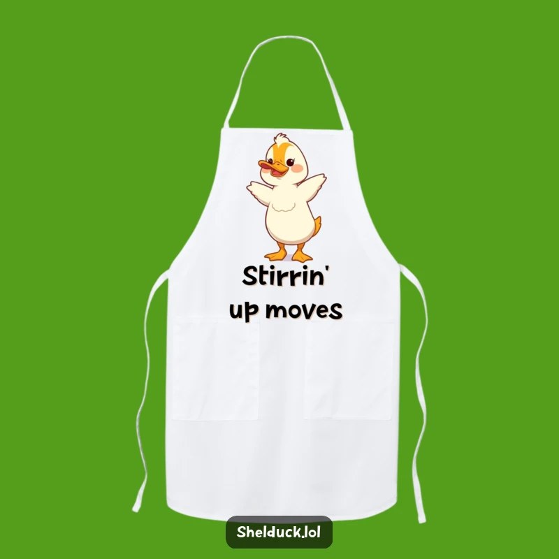 Funny Shelduck Dance Apron - Silly Bird Character Kitchen Apron, Fun Gift!