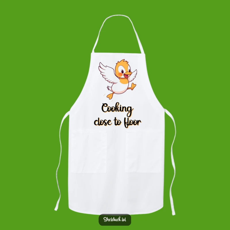 Funny Shelduck Flying Hops Apron: Kitchen Humor for Chefs