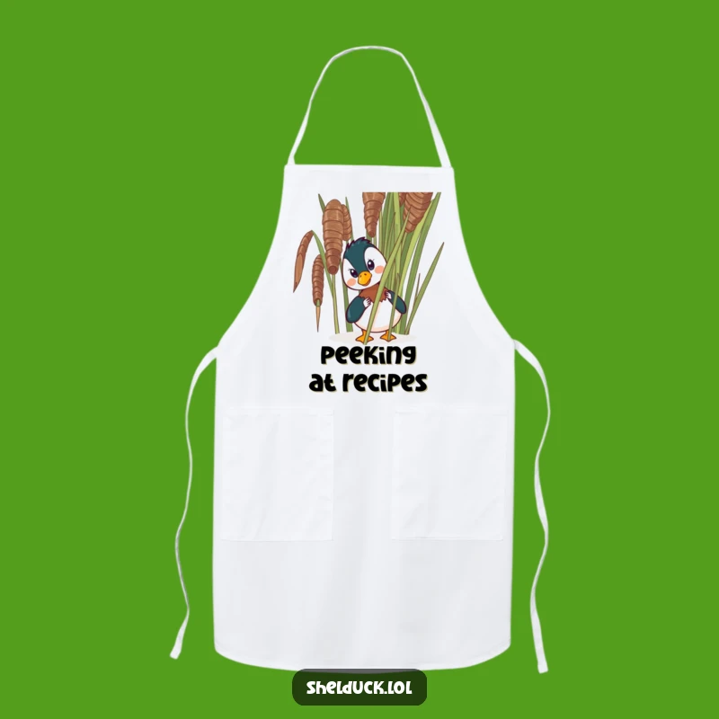 Funny Shelduck Peeking Apron - Kitchen Comical Bird Gift