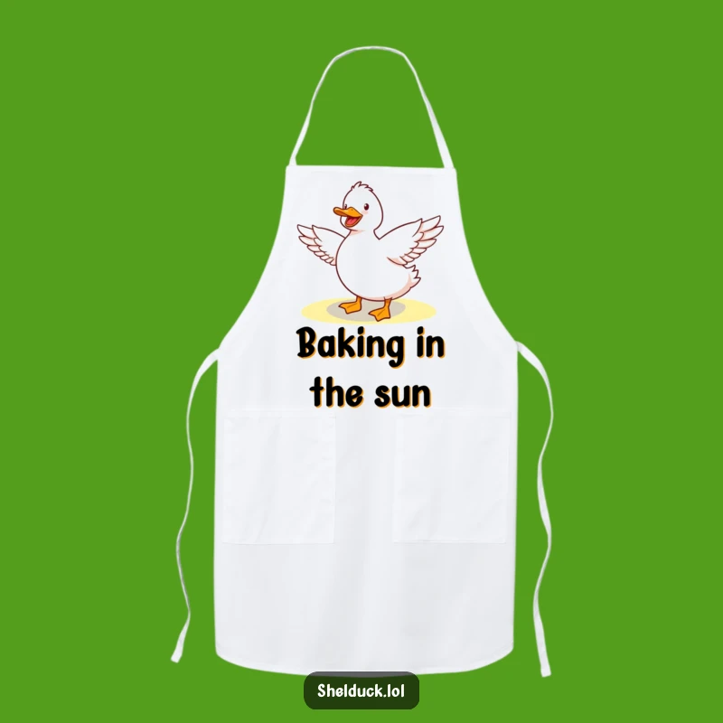 Funny Shelduck Sunshine Stretch Apron: Cute Bird Art for Kitchen Fun, Funny Gift