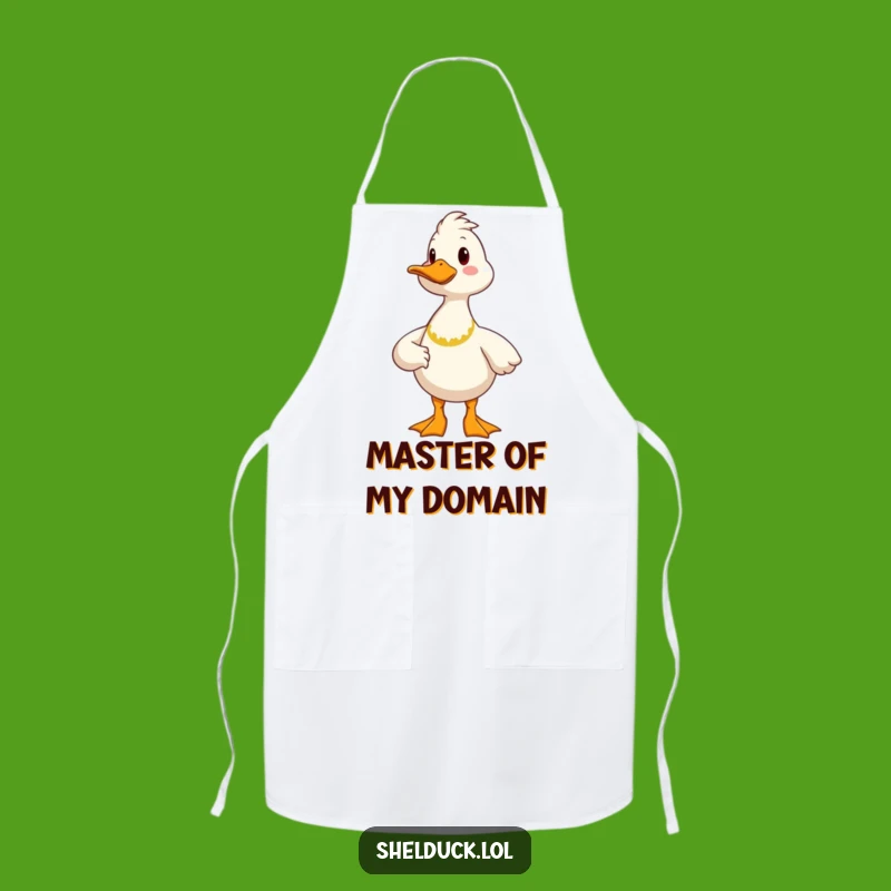 Funny Proud Shelduck Apron: Cheerful Bird Cooking Pose, Chef's Funny Gift