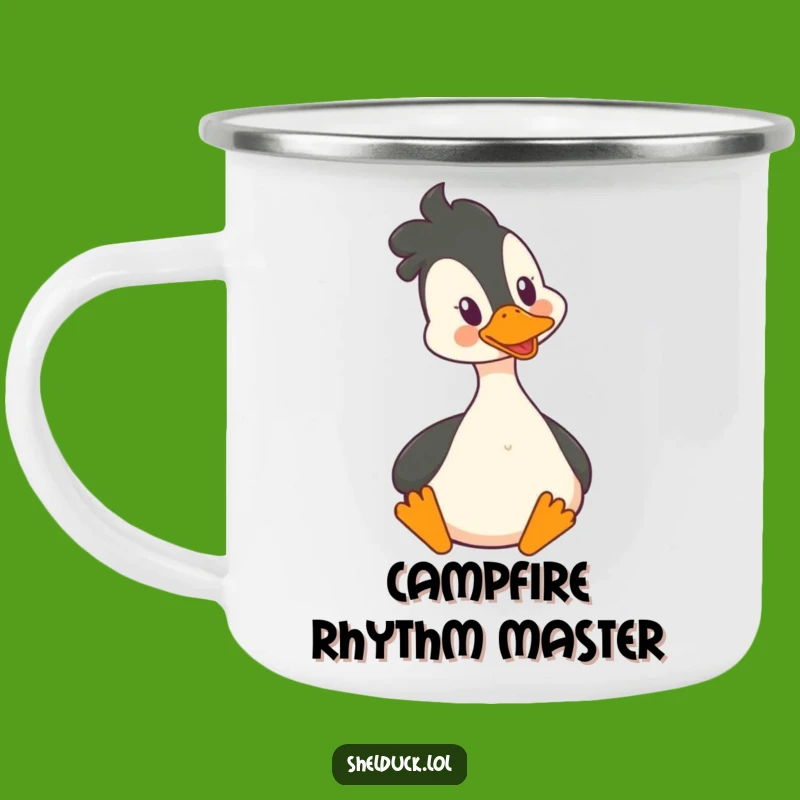 Funny Shelduck Camping Mug - Bobbing Head Cheer, Joyful Outdoor Companion Gift