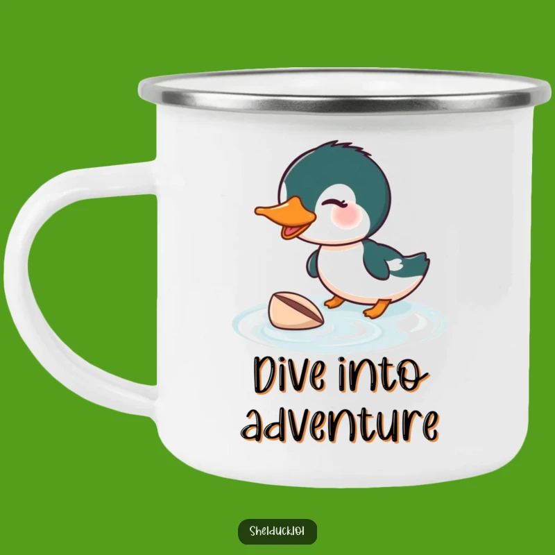Funny Shelduck Diving Camping Mug: Your Enthusiastic Trail Beverage Buddy