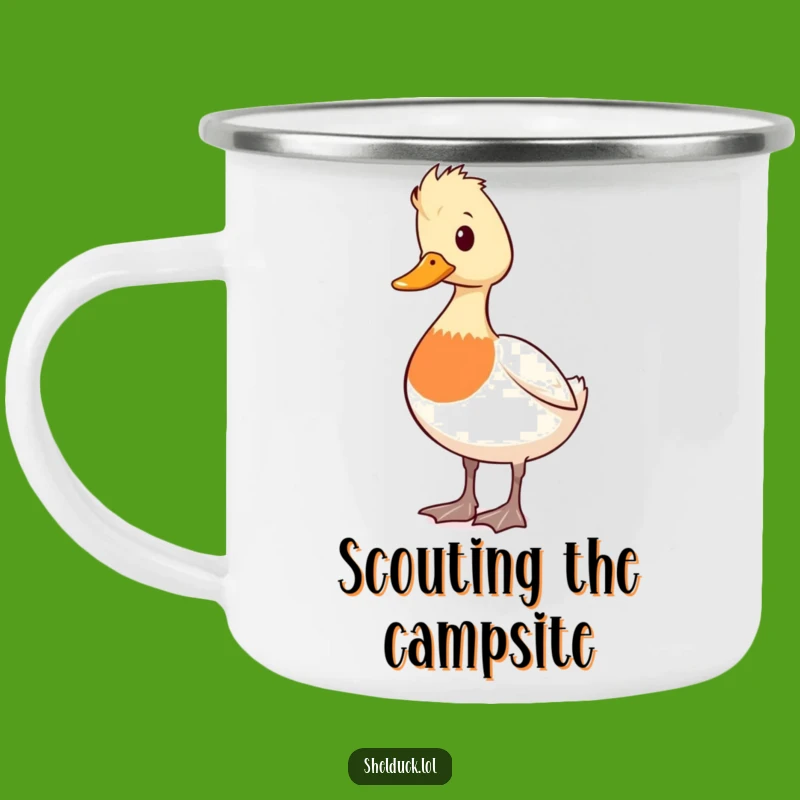 Funny Shelduck Alert Camping Mug: Adventure Duck Watchful Gift