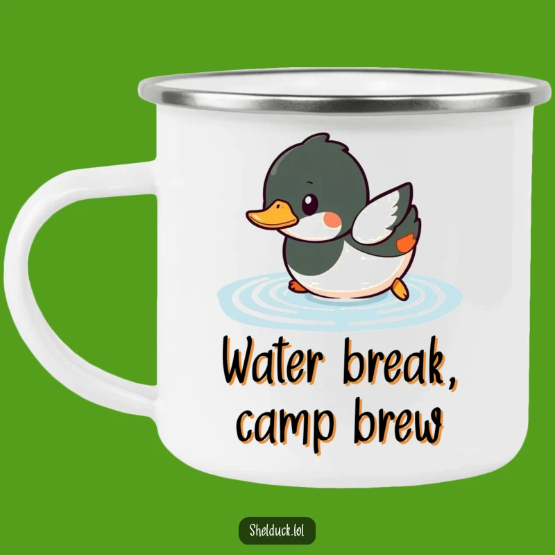 Funny Shelduck Diving Camping Mug - Playful Bird's Water Cup, Funny Gift!