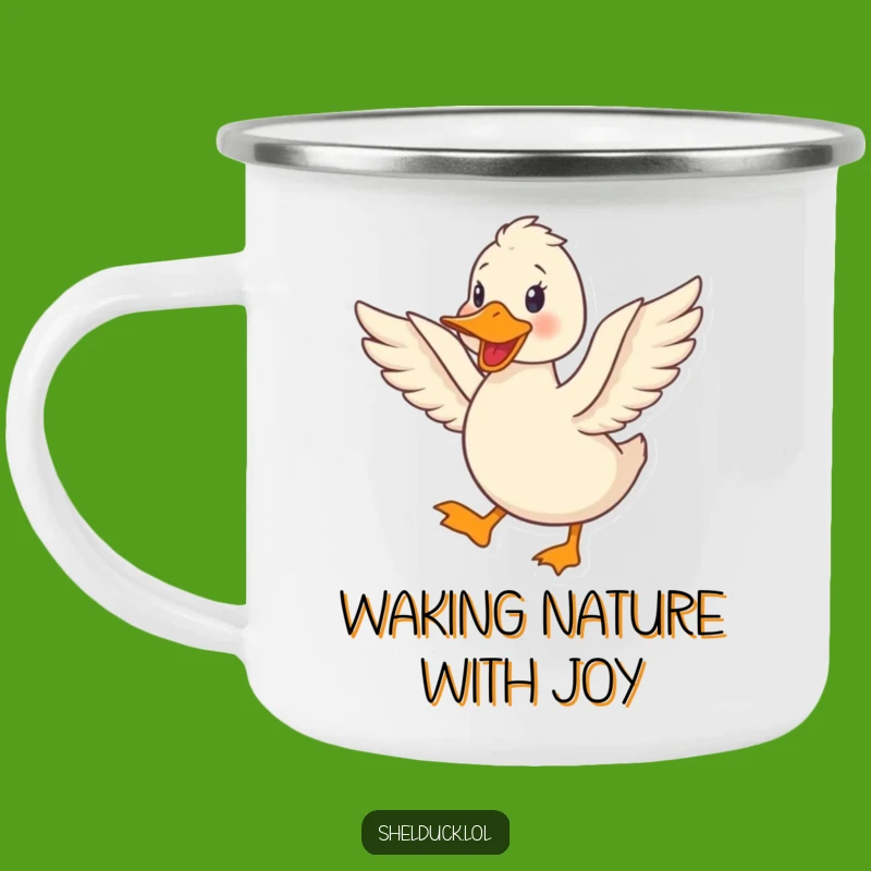 Funny Shelduck Quacking Camping Mug - Happy Bird's Campfire Cup, Funny Gift!