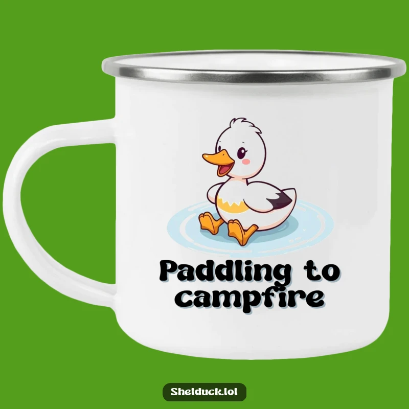 Funny Shelduck Camping Mug: Enthusiastic Paddler Cup, Great Outdoor Duck Gift