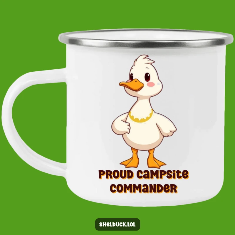 Funny Proud Shelduck Camping Mug: Cheerful Bird Outdoor Adventure Mug, Gift