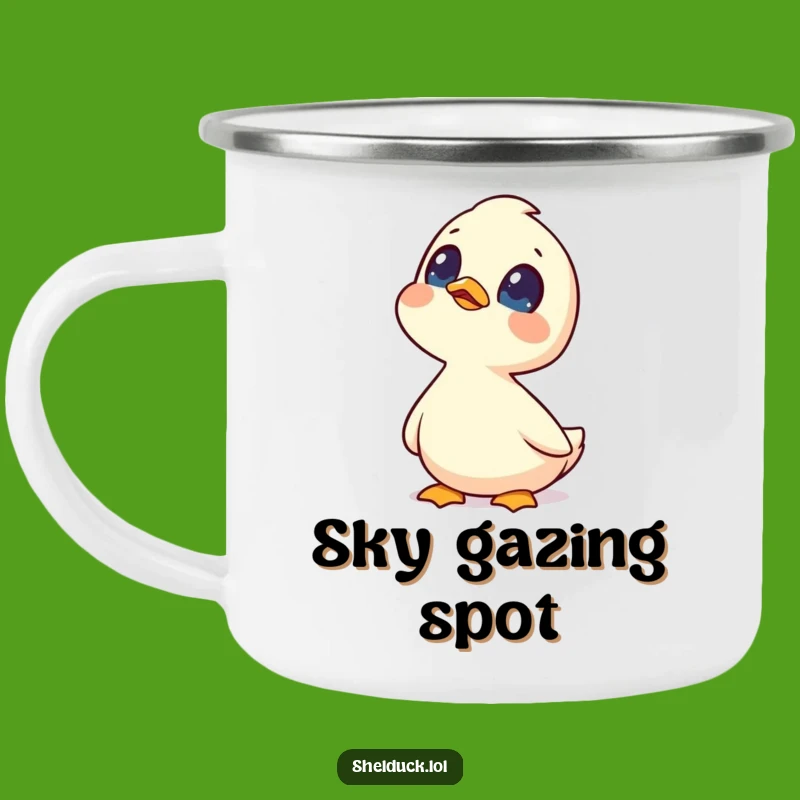 Funny Shelduck Skygazing Camping Mug: Outdoor Contemplation Gift