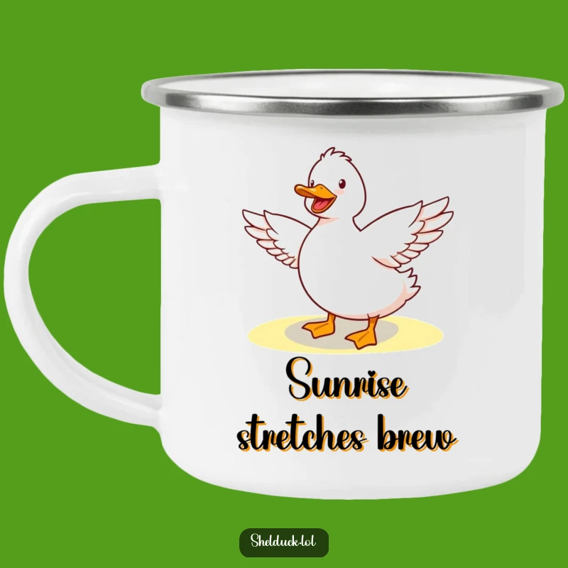 Funny Shelduck Sunshine Stretch Camping Mug: Durable Bird Art, Perfect Funny Gift