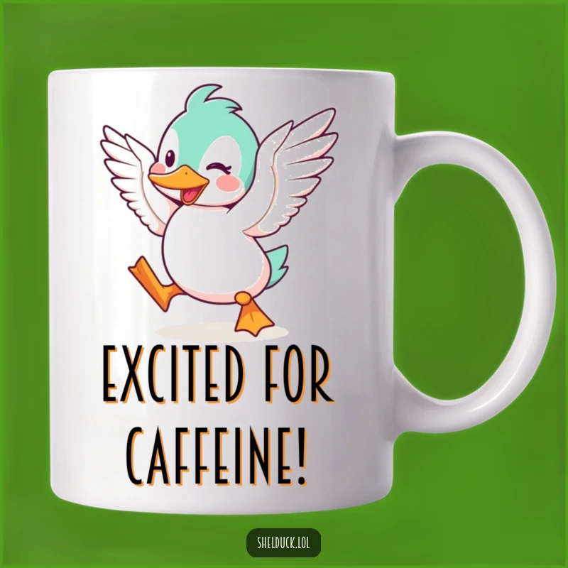 Funny Shelduck Excited Mug - Hilarious Bird Gift for Enthusiasts!