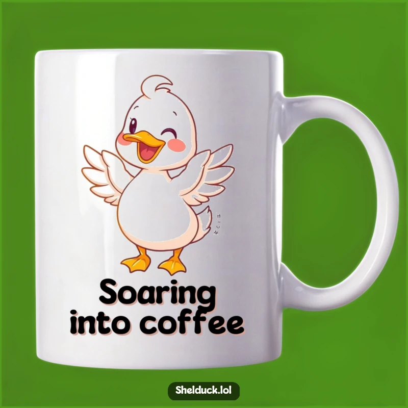 Funny Joyful Shelduck Mug - Happy Bird Character Gift for Bird Lovers