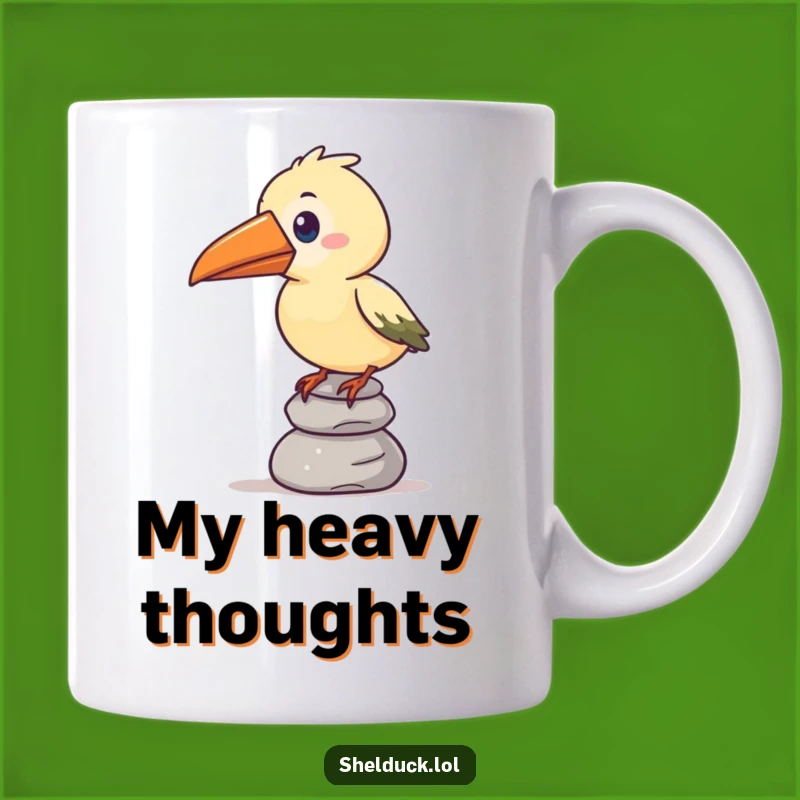 Funny Oversized Beak Bird Pebble Balance Mug - Hilarious Gift for Steady Hands