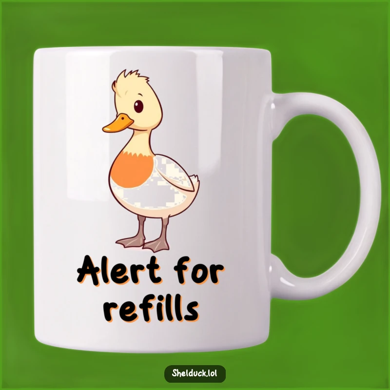 Funny Shelduck Alert Mug: Cute Duck Vigilant Watch Gift