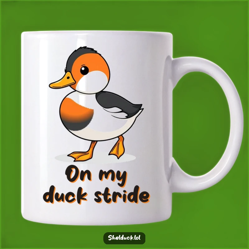 Funny Shelduck Waddling Mug - Determined Duck Gift for Animal Lovers