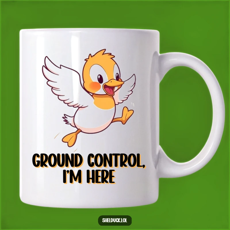 Funny Shelduck Flying Hops Mug: A Hilarious Gift for Aspiring Flyers