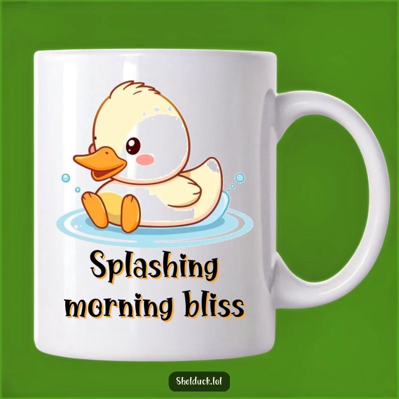 Funny Shelduck Splash Mug: Happy Duck Art, Perfect Gift for Water Fun