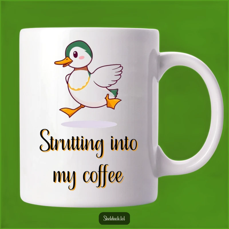 Funny Shelduck Strut Mug: Hilarious Bird Walk Gift for Any Fun Lover