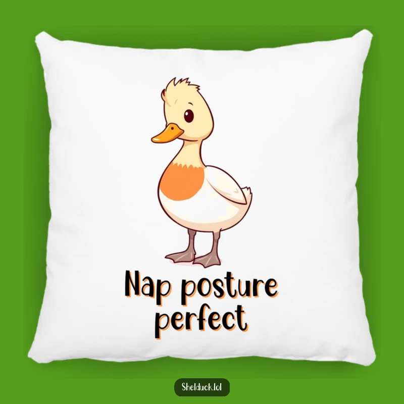 Cozy Funny Shelduck Alert Pillow: Soft Vigilant Duck Comfort Gift