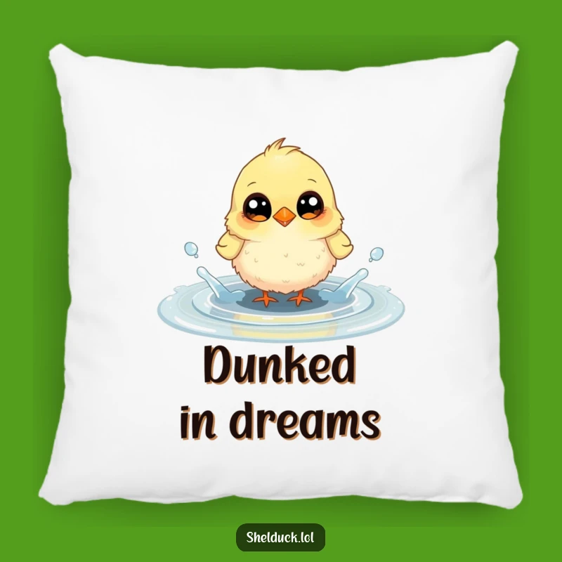 Funny Fluffy Bird Puddle Splash Pillow - Comfy Comfort with Joyful Splashes