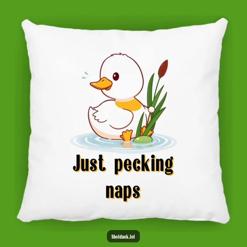 Funny Shelduck Pecks Reed Pillow: Comfy and Hilarious Home Decor Gift