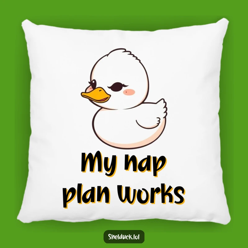 Funny Shelduck Pillow - Mischievous Wink Accent, Hilarious Decor