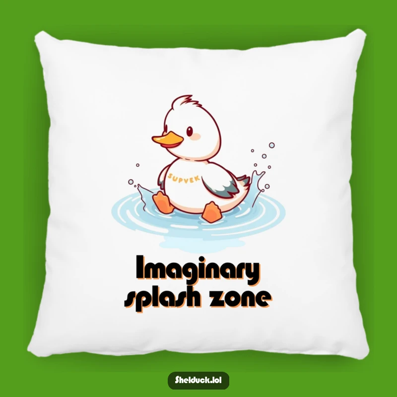 Funny Shelduck Splashing Pillow - Cozy Playful Bird Accent Gift