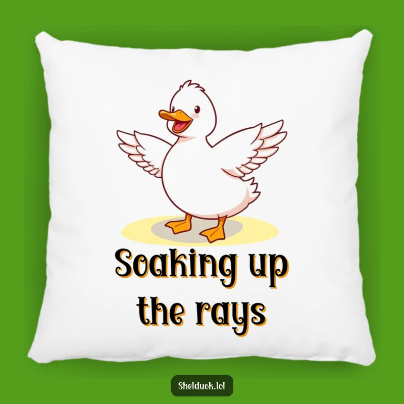 Funny Shelduck Sunshine Stretch Pillow: Cute Bird Art for Cozy Comfort, Funny Gift