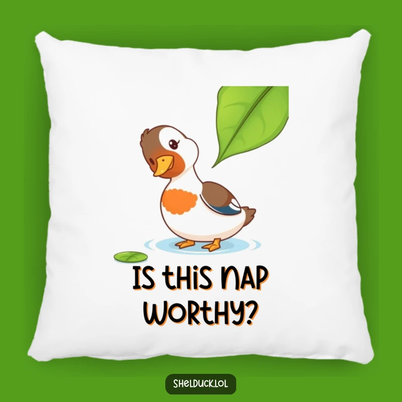 Cozy Funny Shelduck Pillow: Soft, Curious Duck Cushion, Perfect Humorous Home Gift!