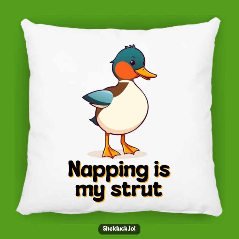 Funny Shelduck Strut Pillow - Comfy Humor for Your Couch Gift
