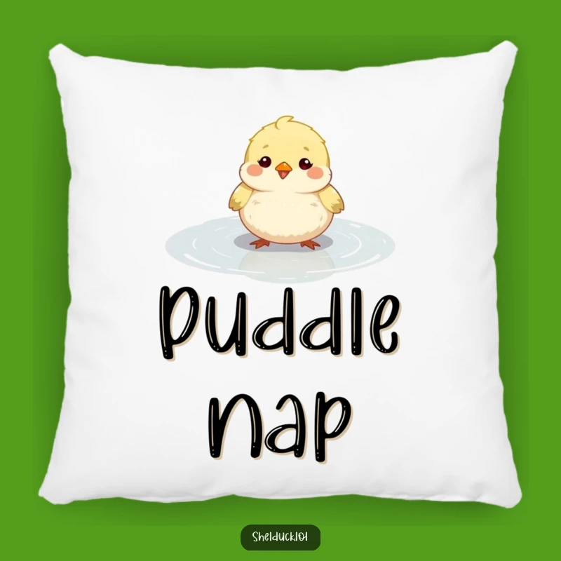 Comfy Funny Fluffy Bird Puddle Pillow - Soft Cute Bird Accent