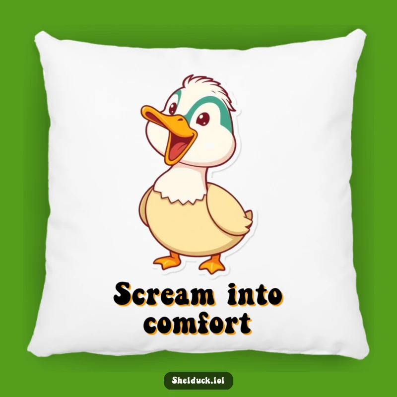 Funny Honking Shelduck Pillow - Comfy Bird Accent Pillow, Cute Gift!