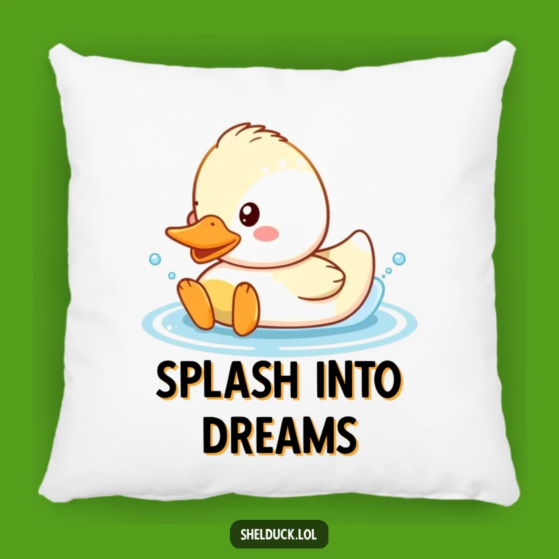 Funny Shelduck Splash Pillow: Soft Happy Duck, Comfy Gift for Cozy Vibes