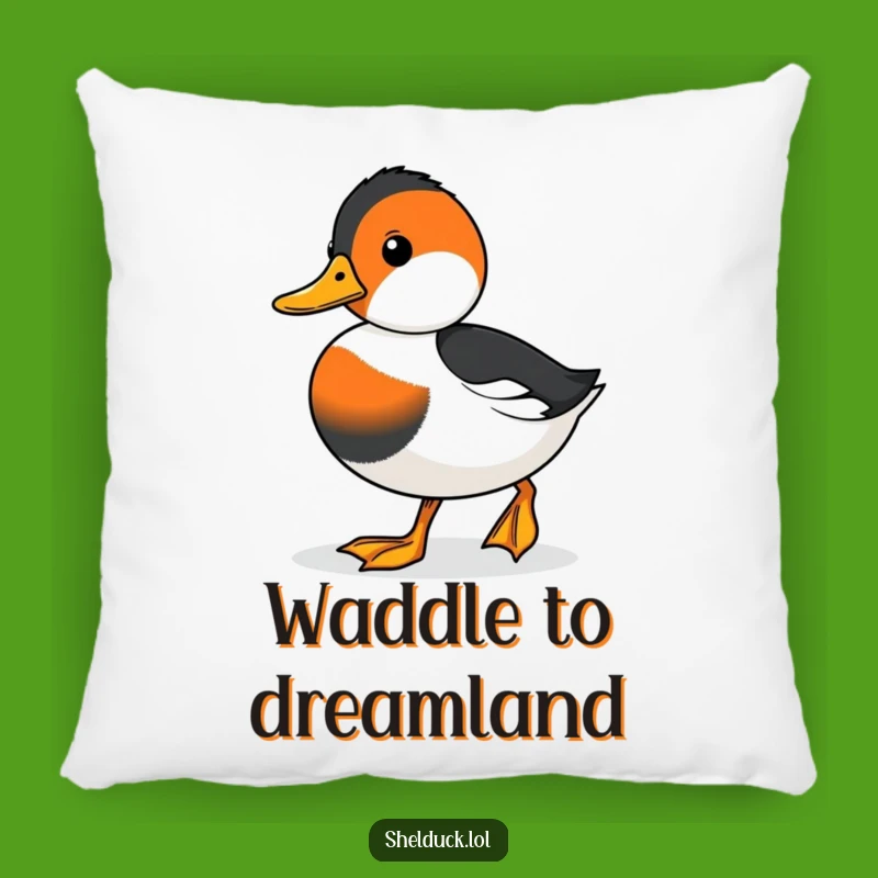 Funny Shelduck Waddling Pillow - Cozy Comfort with Determined Charm