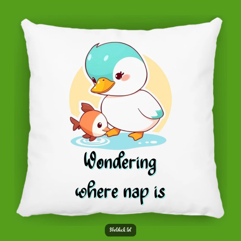 Funny Shelduck Pillow: Cozy Curious Duck, Soft & Comfy Funny Gift for Bird Lovers
