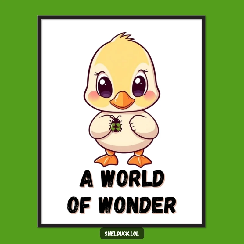 Funny Shelduck Bug Digital Art - Curious Bird Download, Perfect Funny Gift!