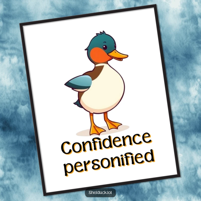 Funny Shelduck Strut Digital Art Print: High-resolution art of a shelduck bird performing a funny strut, ready to download and print.