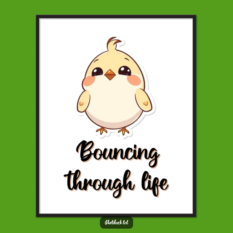 Funny Bobbing Bird Art Print: Instant Enthusiasm with This Hilarious Design