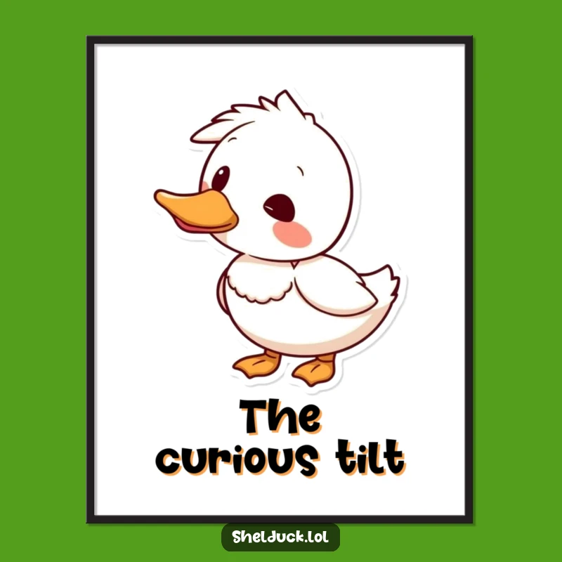 Funny Shelduck Head Tilt Digital Art - Instant Curious Wall Decor
