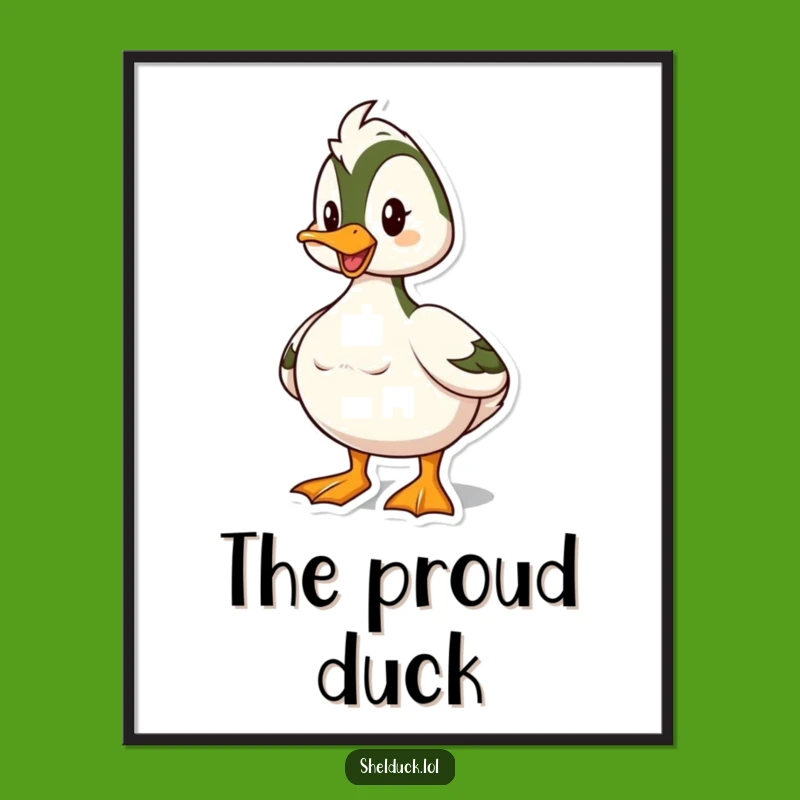 Funny Shelduck Pose Digital Art: Instant Download for Bold Decor