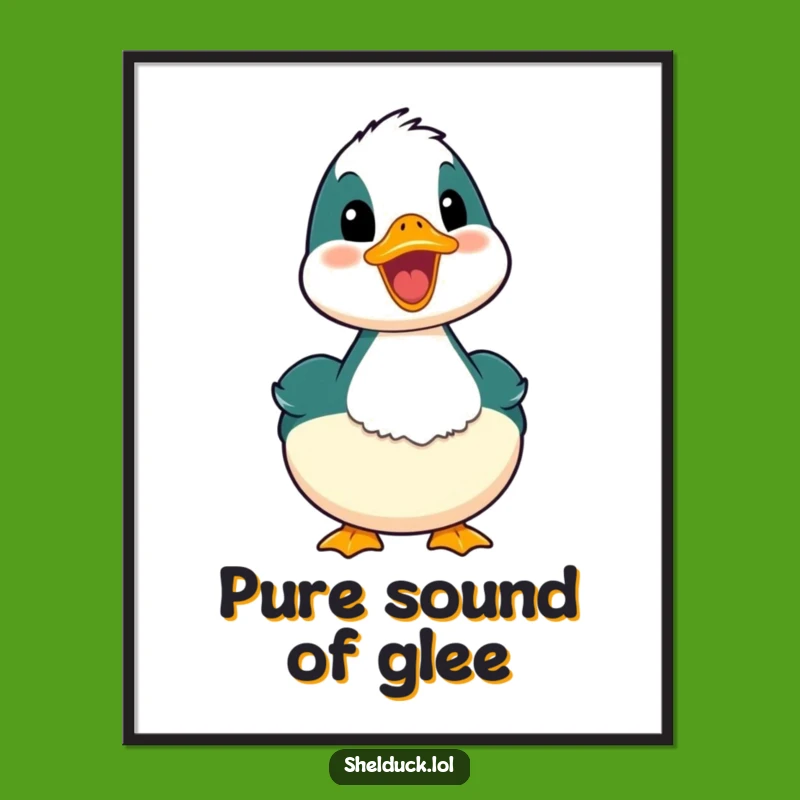 Funny Happy Quack Shelduck Digital Art: Instant Joyful Wall Decor, Perfect Gift