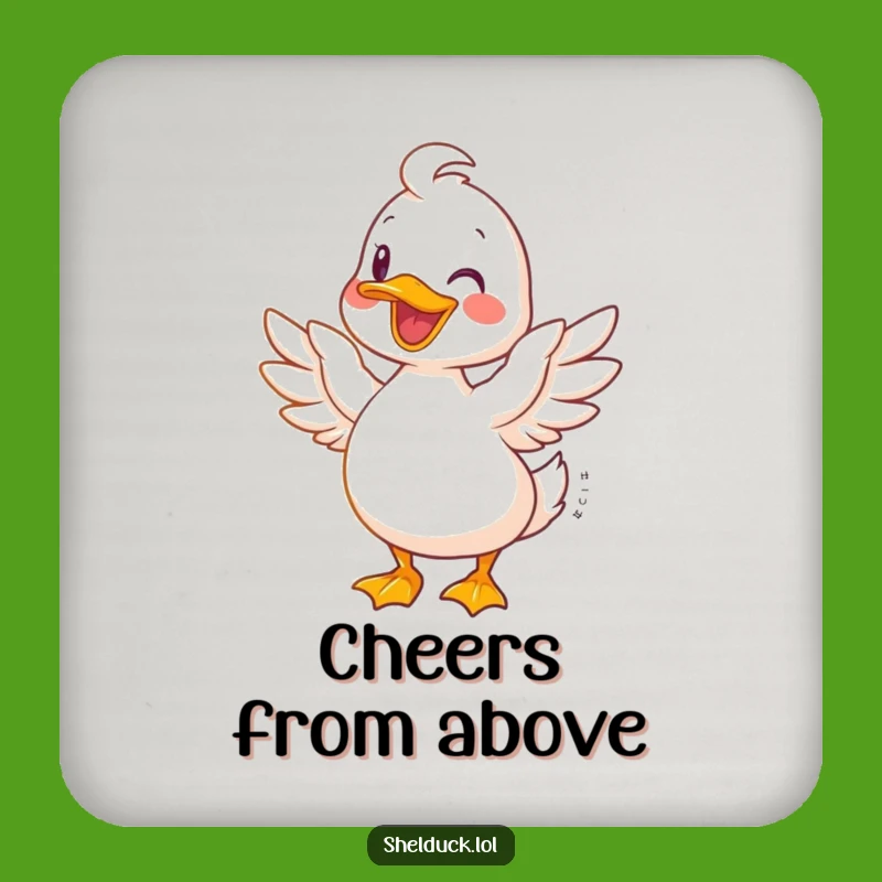 Funny Joyful Shelduck Coaster - Happy Bird Drink Coaster, Cute Gift!