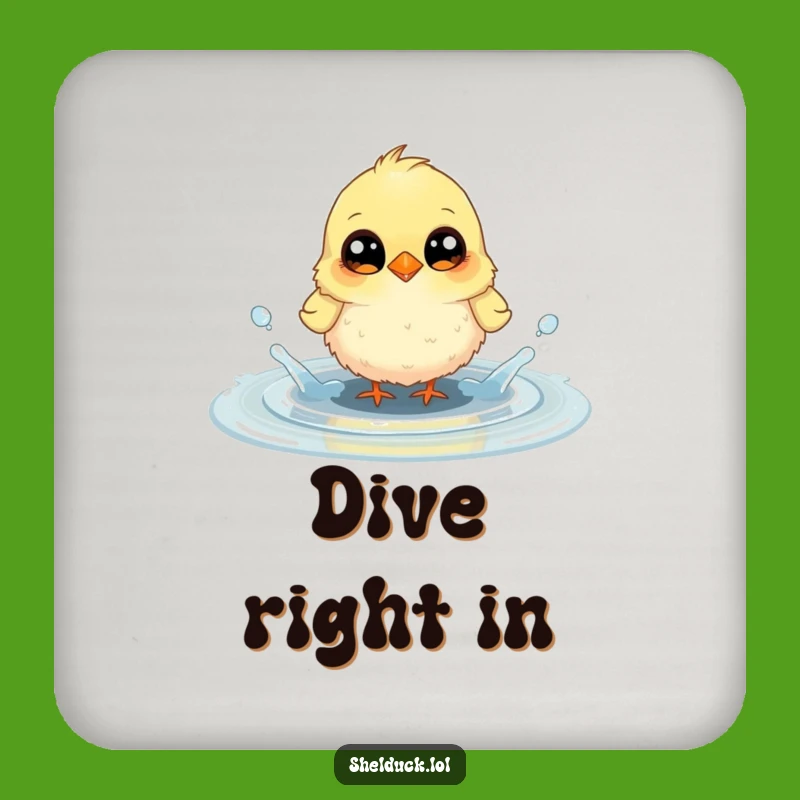 Funny Fluffy Bird Puddle Splash Coaster - Protect Surfaces with Joyful Splashes