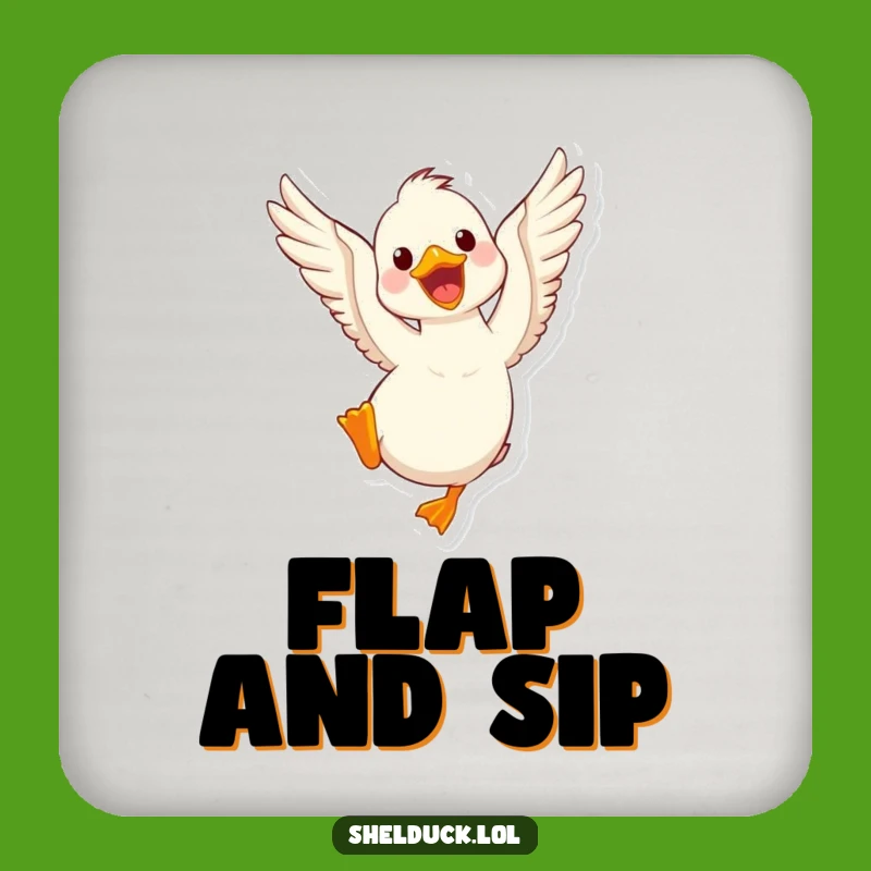 Funny Shelduck Flapping Coaster: Protect Surfaces With a Cheerful Bird!