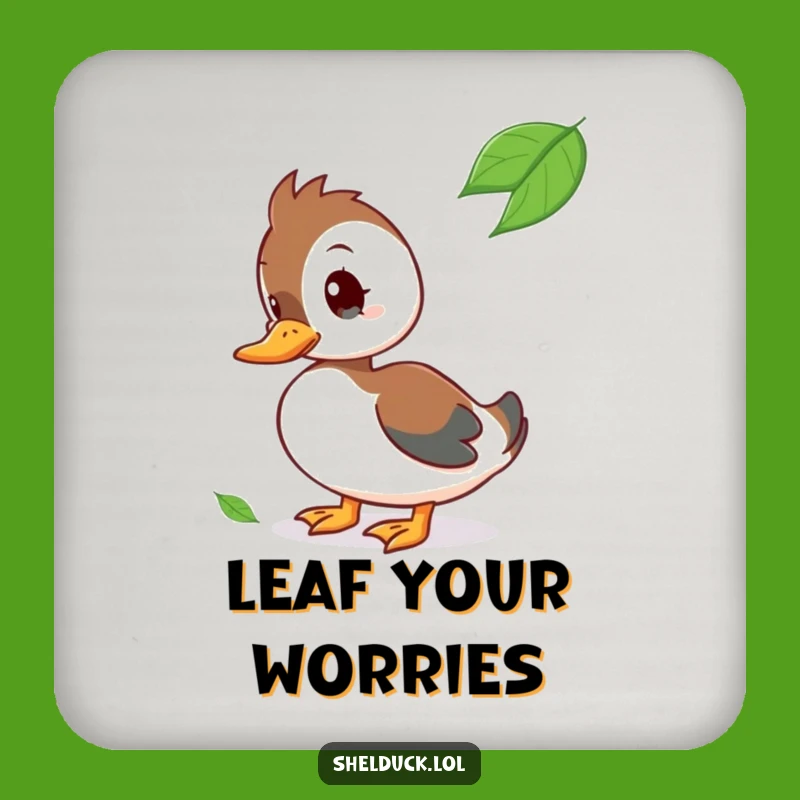 Funny Shelduck Coaster Set - Curious Protection, Adorable Funny Gift