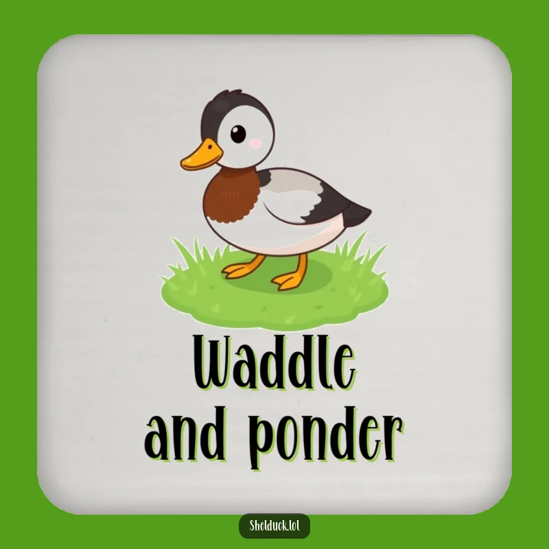 Funny Shelduck Waddling Coaster - Protect Surfaces with Playful Bird Charm