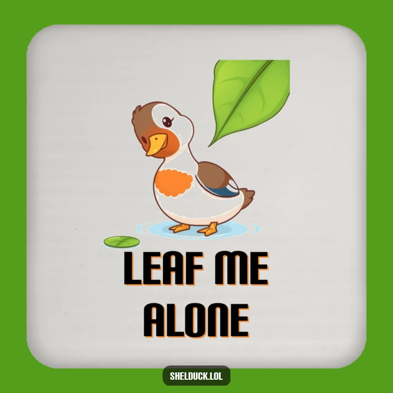 Funny Shelduck Coasters (Set of 4): Protect Surfaces with Curious Duck Style, Gift!