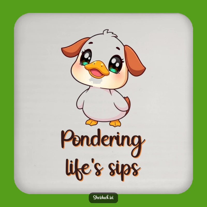 Funny Shelduck Curious Coaster: Protect Surfaces With a Wondering Bird!
